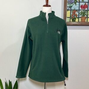 NFL New York Jets Football 1/4 Zip Fleece Green Women’s Ladies Size Large